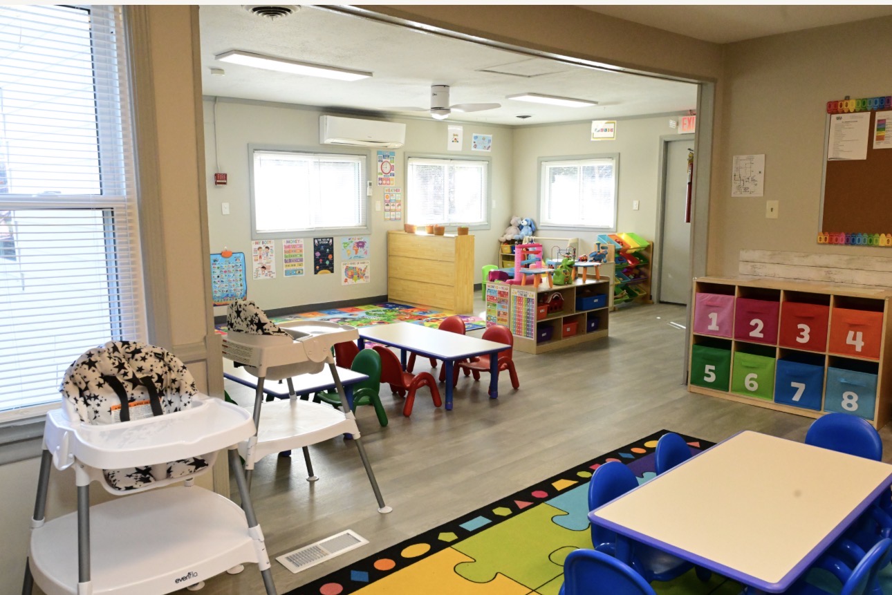 The toddler room for one and two year olds at Bula Babies Learning Center